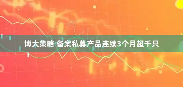博大策略 备案私募产品连续3个月超千只